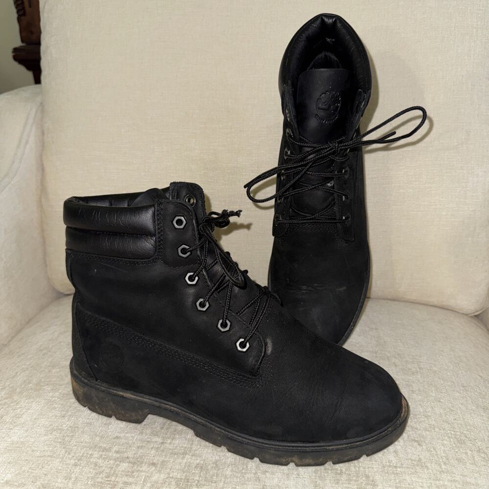 Timberland Women Classic 6 inch Premium Waterproof Work Boots (Black) [SIZE 10]